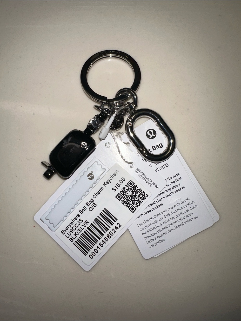 NEW NWT Lululemon Everywhere Belt Bag Keychain Key Charm - Picture 2 of 2